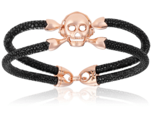 Double Bone- Single Skull Bracelet- DB1K00PB