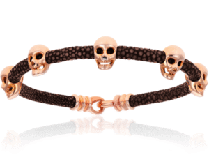 Double Bone- Multi Skull Bracelet- DBMK00YBR