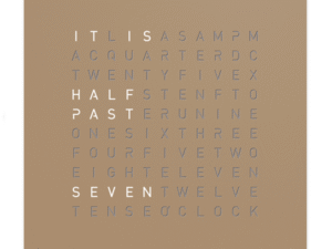 QLOCKTWO Classic Hazelnut