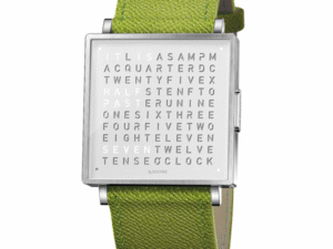QLOCKTWO- W35 Pure White - French Grain Green