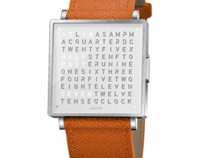 QLOCKTWO- W35 Pure White - French Grain Orange
