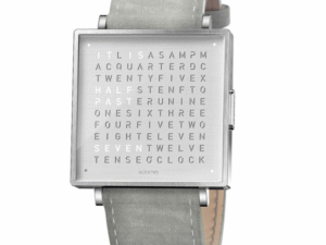 QLOCKTWO- W39 Fine Steel Suede Light Grey