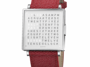 QLOCKTWO- W35 Pure White - French Grain Red