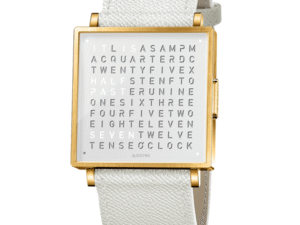 QLOCKTWO- W35 Gold White - French Grain White